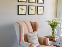 Sitting area near french door alcove