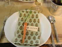 Summer supper place setting