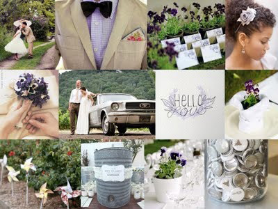 purple and pewter wedding