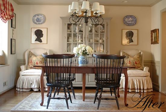 Pretty Dining Room: Before & After | Holly Mathis Interiors