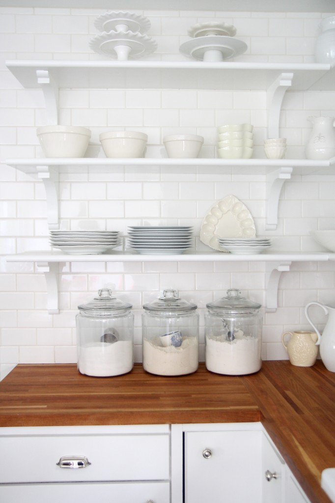 Decorating with glass canisters in the kitchen (Photo via Holly Mathis) | anderson + grant